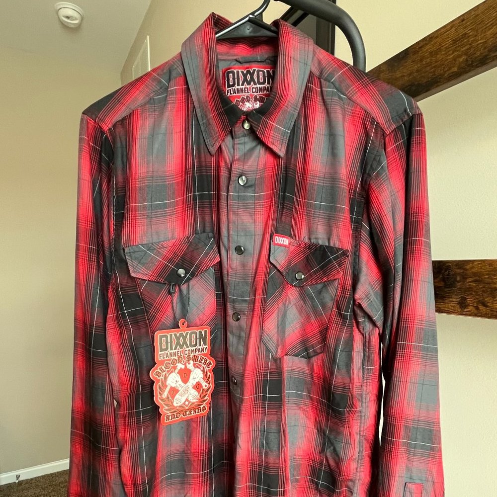 DIXXON Blood Sweat & Tears LS bamboo shirt, men's size Small, NEW!